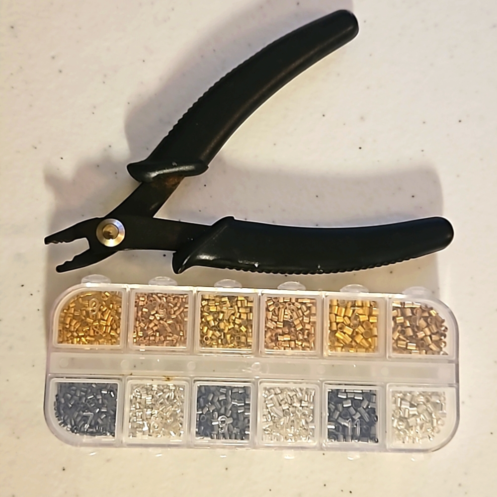 Crimp Bead Kit - 2200 Crimp Beads & Crimping Tool.